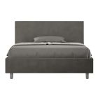 Queen Size Bed 140x200 cm with Microfibre Headboard Made in Italy - Pallone Viadurini