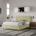 Queen Size Bed 140x200 cm with Microfibre Headboard Made in Italy - Pallone