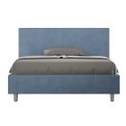 Double Bed 140x200 cm with Microfibre Headboard Made in Italy - Pallone Viadurini