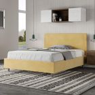 Double Bed 140x200 cm with Microfibre Headboard Made in Italy - Pallone Viadurini