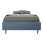 Double Bed 140x200 cm Covered in Microfibre Made in Italy - Atleta Viadurini
