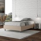 Double Bed 140x200 cm Covered in Faux Leather Made in Italy - Atleta Viadurini