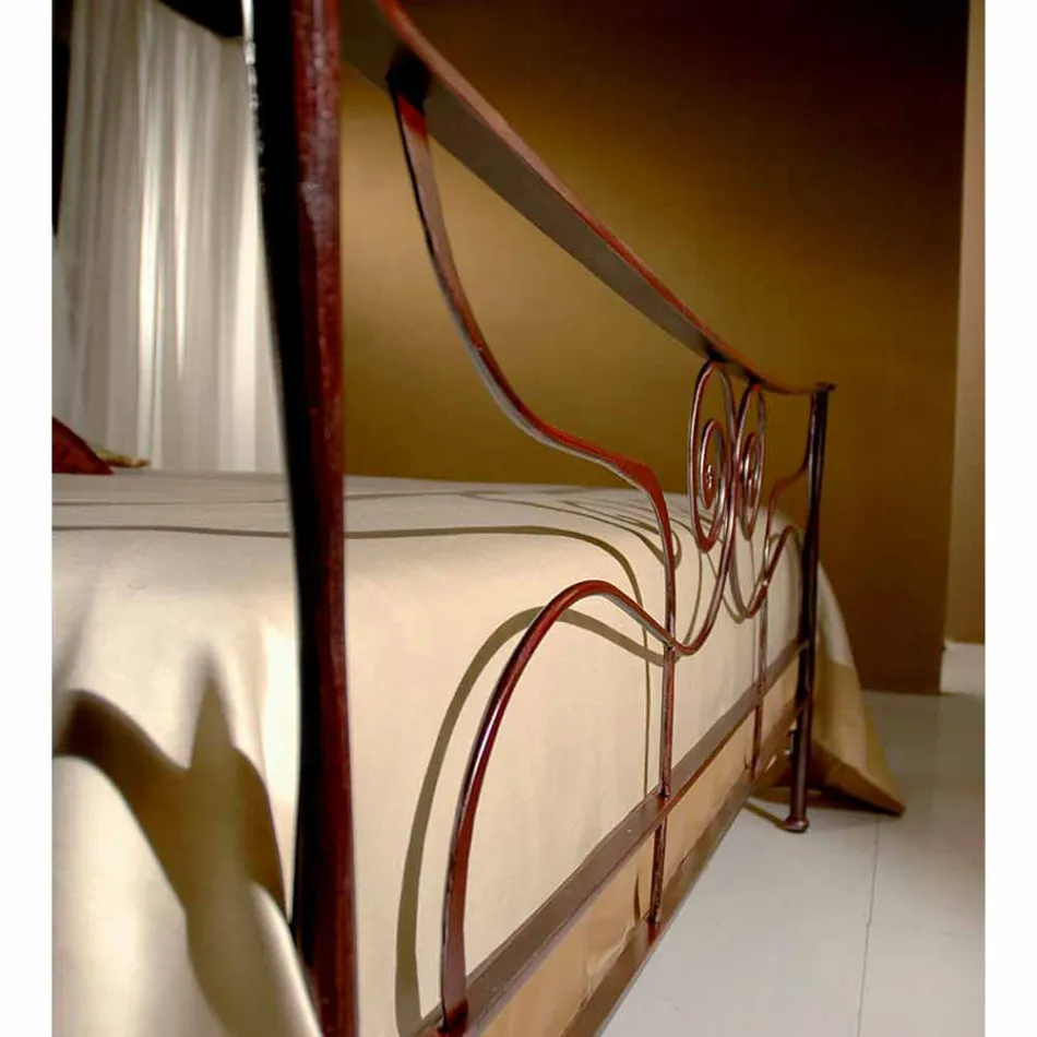 A bed and a Half Square Wrought Iron Ares Viadurini