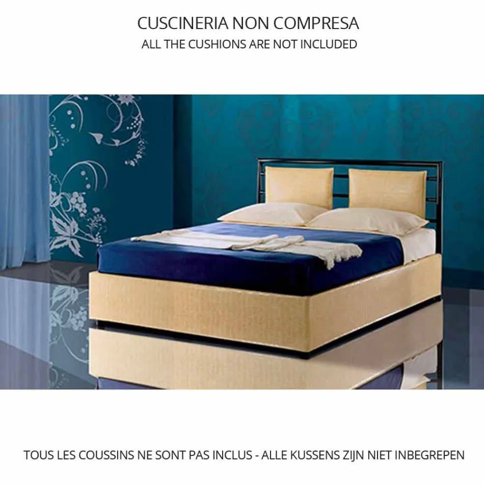 A bed and a Half Square Wrought Iron Dionysus Viadurini