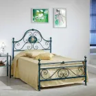 Bed queen size wrought iron crushed Gloria Design Viadurini