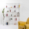 Transparent plexiglass wall bookcase Sfera4, modern design