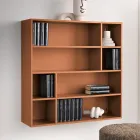 Designer Wall Bookcase in Melamine in Various Colors Made in Italy - Kea Viadurini