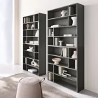 Designer Wall Bookcase in Melamine in Various Colors Made in Italy - Kea Viadurini
