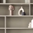 Designer Wall Bookcase in Melamine in Various Colors Made in Italy - Kea Viadurini