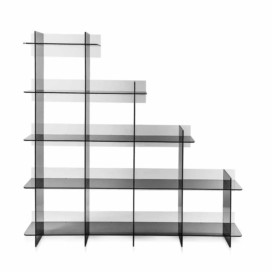 Smoke wall book Sfera3 L180 x H180 x P30 cm, made in Italy Viadurini