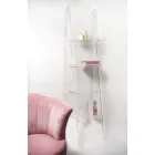 Wall Bookcase in Transparent Plexiglass Design up to 4 Elements - Trezza Viadurini