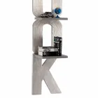 Wall bookcase with a handmade design in Italy 3 Nicla shelves Viadurini