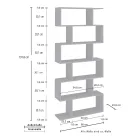 Vertical Design Wall Bookcase Living Room in Wood 3 Finishes - Minetta Viadurini