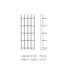 Shabby Chic Wall Bookcase in Design White Ash Wood - Babele Viadurini