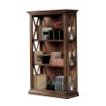 High Bookcase with Wooden Structure and Open Compartments Made in Italy - Fauno