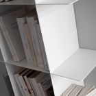 Modular Design Wall Bookcase in High Quality Metal - Roger Viadurini