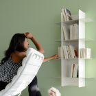 Modular Design Wall Bookcase in High Quality Metal - Roger Viadurini