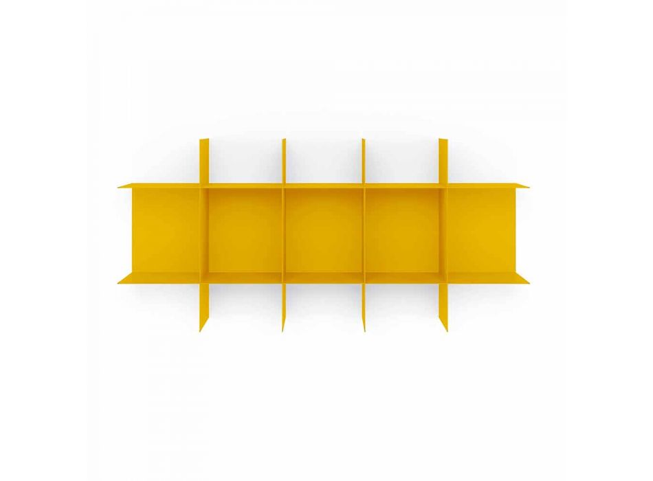 Modular Design Wall Bookcase in Metal Various Colors - Roger Viadurini