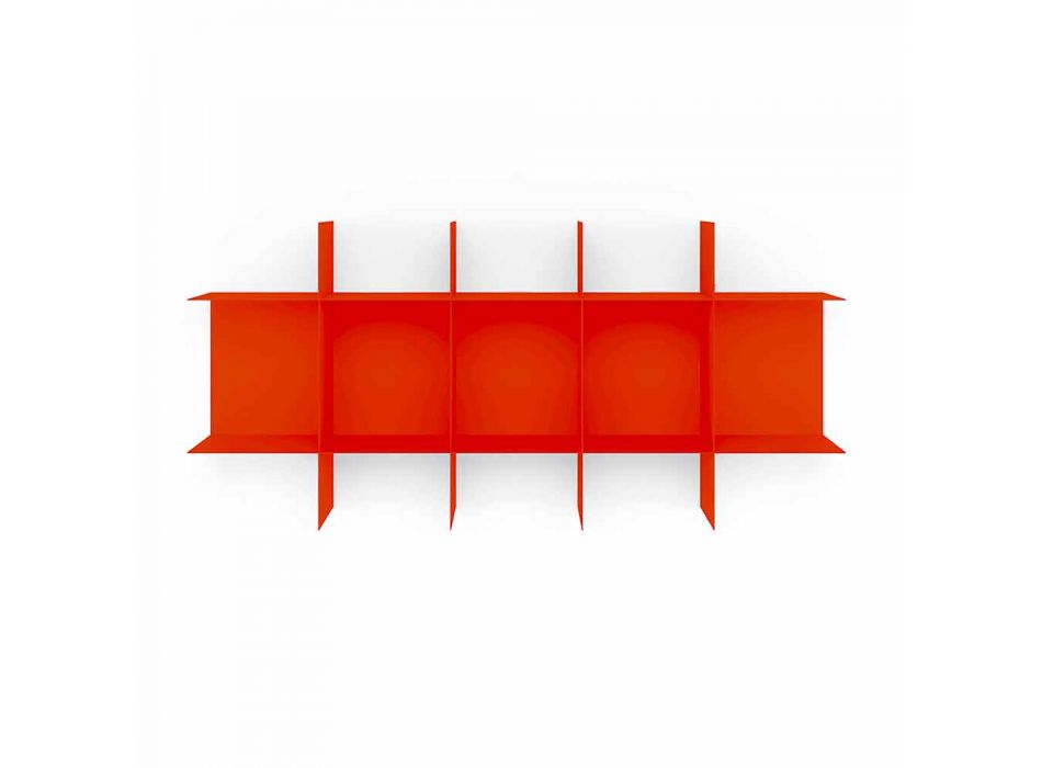Modular Design Wall Bookcase in Metal Various Colors - Roger Viadurini