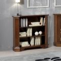 Bookcase with 3 Open Compartments in Veneered Wood Made in Italy - Epona