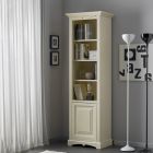 Bookcase with 4 Compartments and 1 Door Made of Wood Made in Italy - Lofn Viadurini