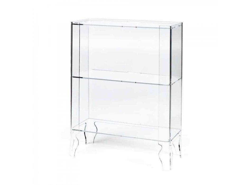 Modern bookcase / console in transparent methacrylate sp. 8 mm Lexa Viadurini
