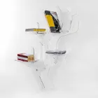 Contemporary white wall shelf Carol, made in Italy Viadurini