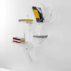 Contemporary white wall shelf Carol, made in Italy Viadurini