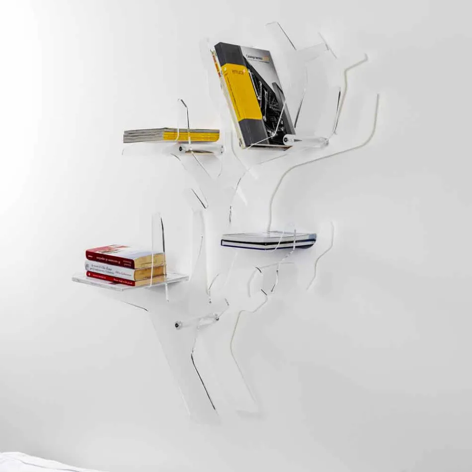Contemporary white wall shelf Carol, made in Italy Viadurini