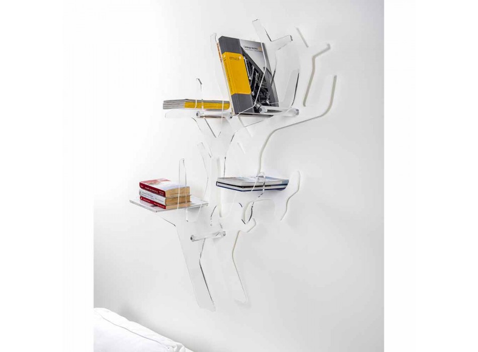 Contemporary white wall shelf Carol, made in Italy Viadurini