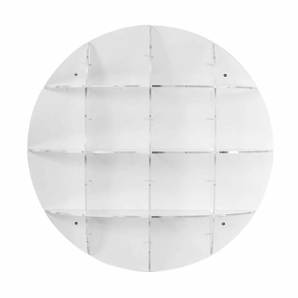 Modern design white wallet bookcase Gio, made in Italy Viadurini