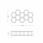 Slide Hexa colored wall bookcase made in Italy Viadurini