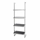 Wall and steel bookcase in design 60x180x44cm Tafre Viadurini