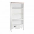 Classic Floor Bookcase in Wood with Metal Handles Homemotion - Spina