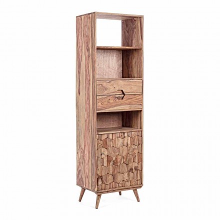 Floor Bookcase with Wooden Structure Design Vintage Homemotion - Ventador Viadurini
