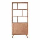 Vintage Design Floor Bookshelf in Wood and Steel Homemotion - Ventador Viadurini