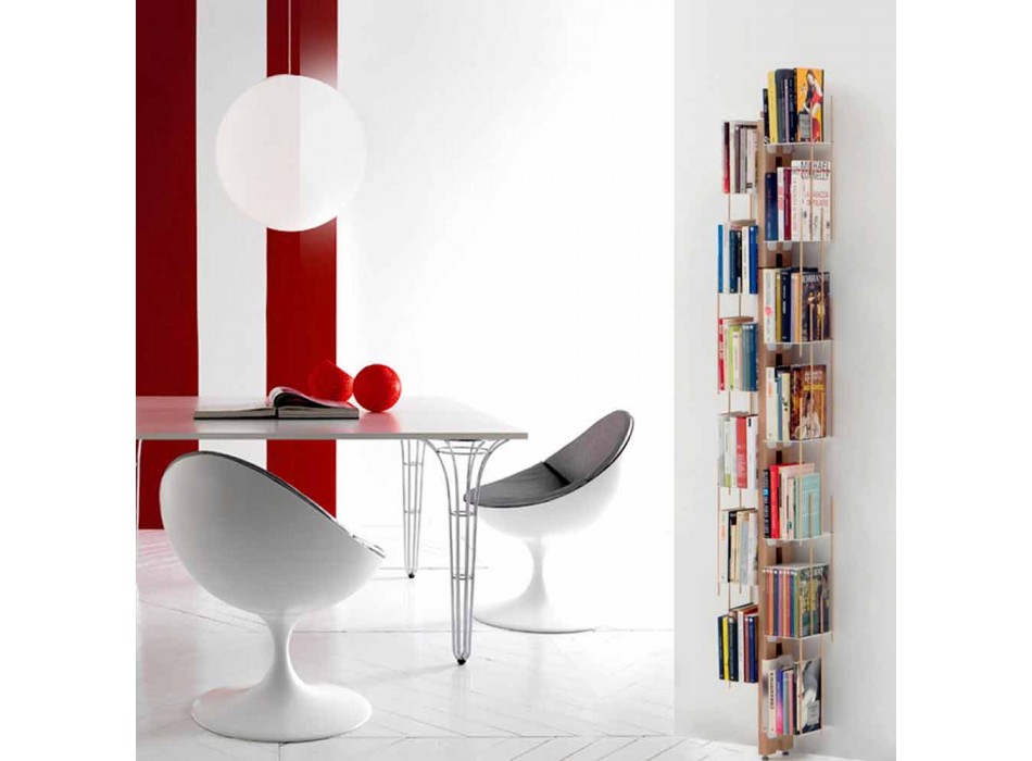 Zia Veronica modern floor-mounted bookcase made in Italy Viadurini