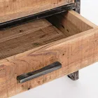 Homemotion Floor Bookcase in Painted Steel with Wooden Shelves - Zompo Viadurini