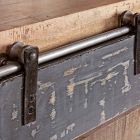 Homemotion Floor Bookcase in Mango Wood with Steel Inserts - Vidia Viadurini