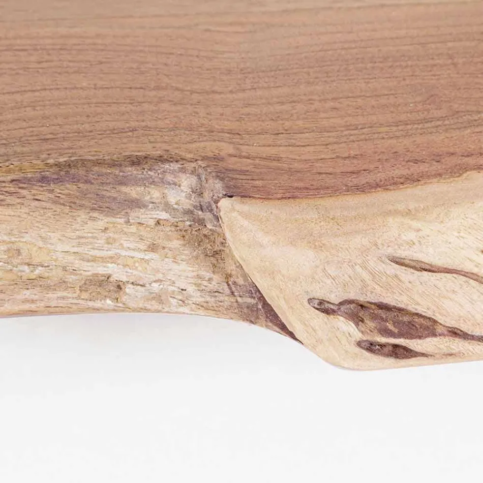 Modern Floor Bookcase in Acacia Wood with 5 Shelves Homemotion - Lauro Viadurini