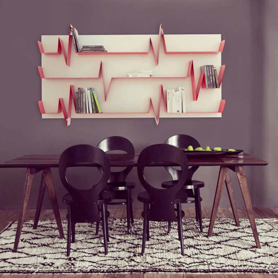 Library Design Battikuore 186x101 (3 shelves) Mabele Viadurini