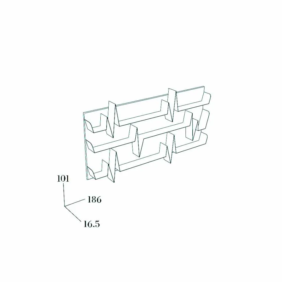 Library Design Battikuore 186x101 (3 shelves) Mabele Viadurini