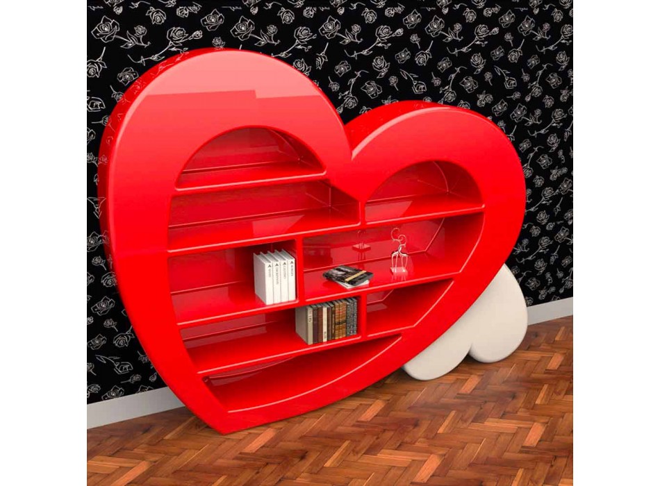 Library Design in Adamantx® Heart Made in Italy Viadurini