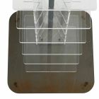Design bookcase in transparent methacrylate, L35xD35xH200 cm, Alma Viadurini