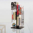 Modern design column bookcase Zia Veronica in solid beech Viadurini