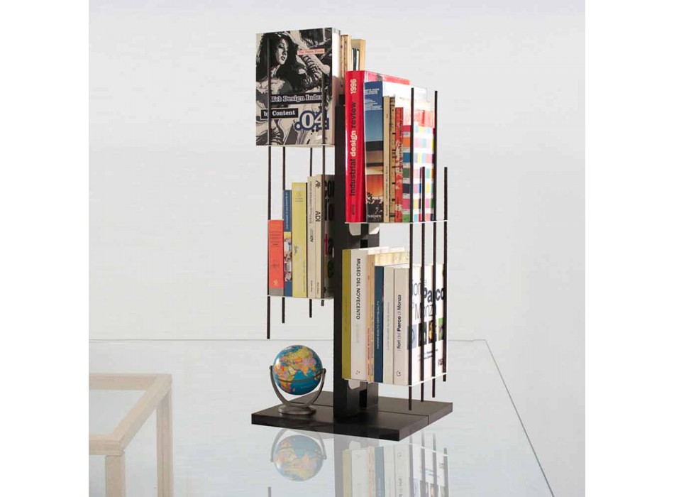 Modern design column bookcase Zia Veronica in solid beech Viadurini