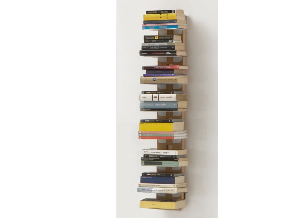 Zia Ortensia modern design wall bookcase, handmade in Italy Viadurini