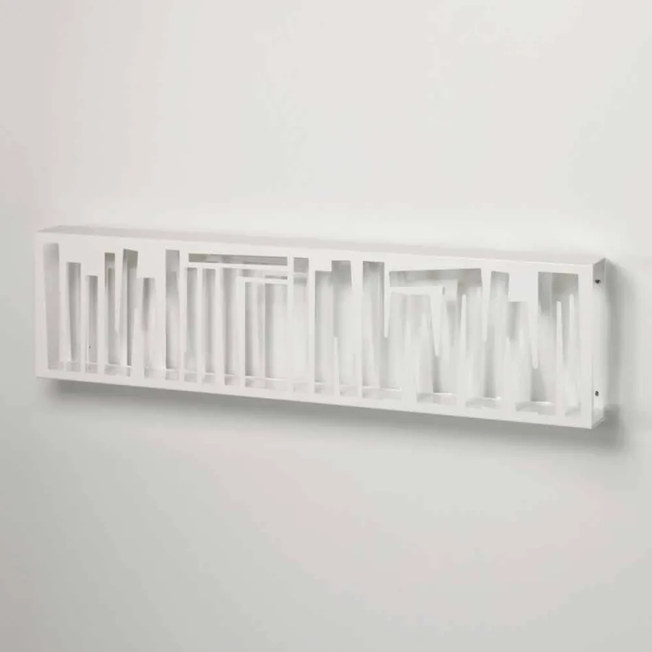 Modern Design Wall Bookcase in White Metal Made in Italy - Bolivia Viadurini