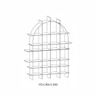 Freestanding Arched Bookcase in Smoked Glass and Brushed Bronze Design - Marco Viadurini