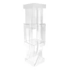 Freestanding Bookcase in Transparent or Smoked Acrylic Crystal - Icaria Viadurini
